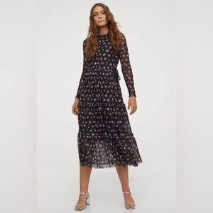 H&M Mesh Floral Print Dress